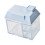 House Shape Desktop Storage Box for Girl Dormitory, Blue, Plastic 9