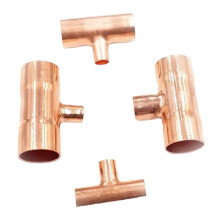 Reducer Pure Copper End Feed Reduce Tee 22x28x22mm 3-Way Weld Pipe Adapter for Plumbing Systems