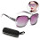 1 Pcs Polarized Square Sunglasses Sparkling Composite Shiny Frame And Square Glasses Case 6