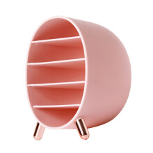 Portatrucchi rosa a 5 scomparti, 14,3x14x10,5 cm, PP