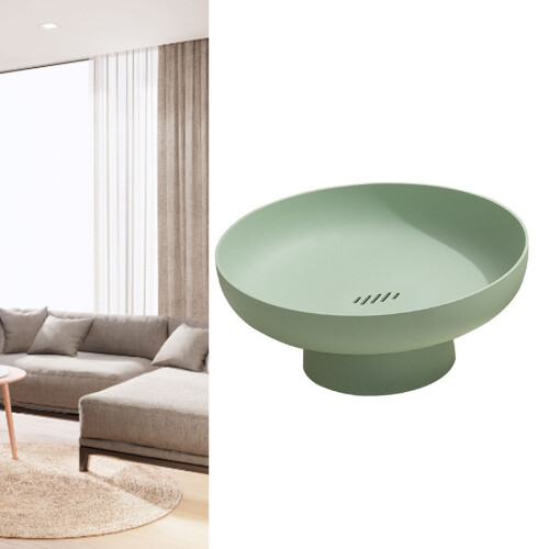 Multifunctional Green Plastic Fruit Bowl, 26.5cm Diameter, Removable Base 2