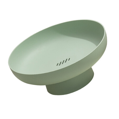 Multifunctional Green Plastic Fruit Bowl, 26.5cm Diameter, Removable Base