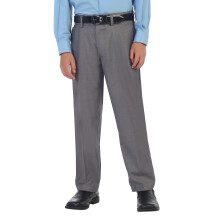 gioberti Boys Flat Front Dress Pants, gray, 12