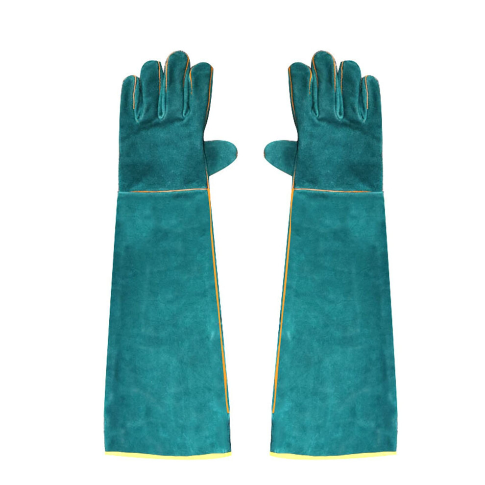 Bite Safety Gloves Ultra Long Green For Pets - Grip Biting Protection For Dogs, Cats, And Reptiles 6038364208880