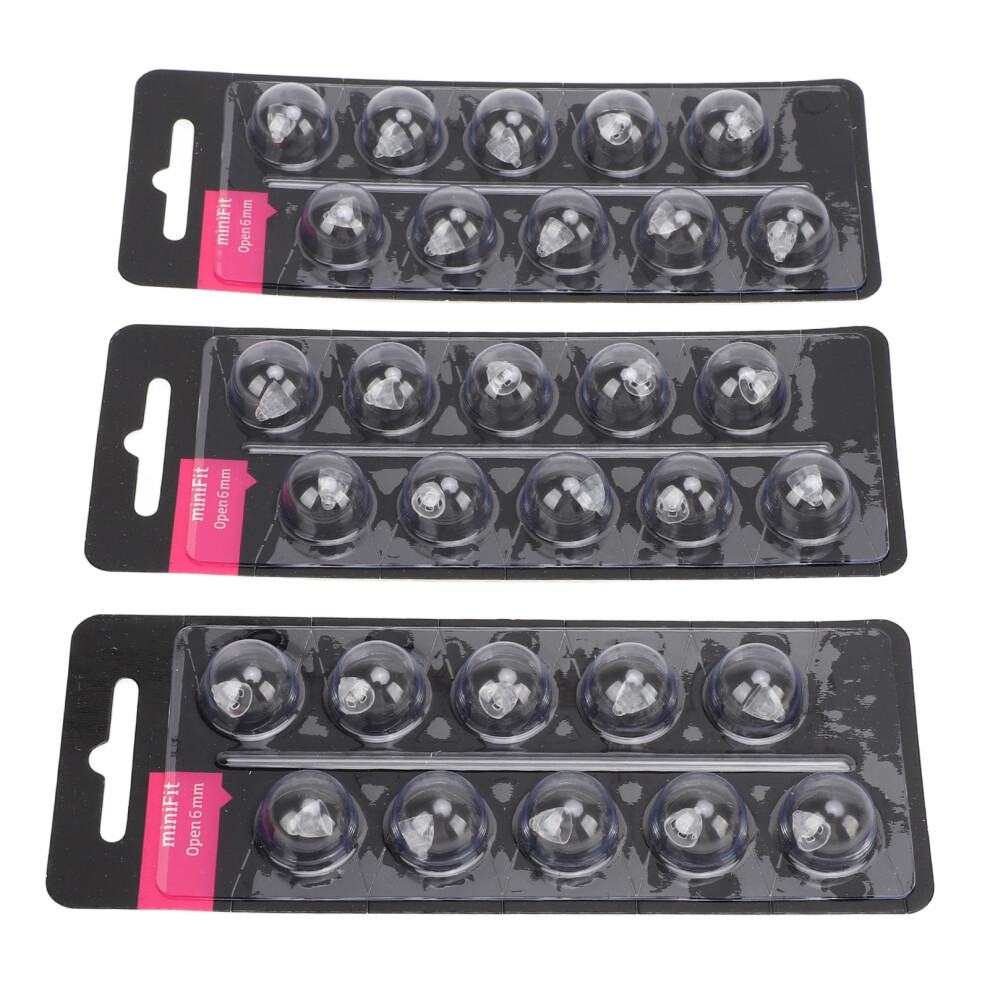 30pcs Silicone Double Vent Sound Aid Domes for MiniFit 6mm