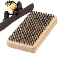 Snowboard Brush Tool for Waxing and Polishing, Hand-Operated Ski Brush, Horse Hair Ski Maintenance Kit