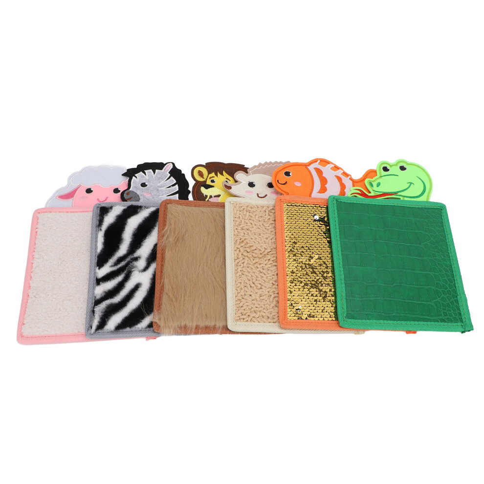 6pcs Kids Sensory Mat Set, Cloth & Velvet, Multi-Texture, Washable