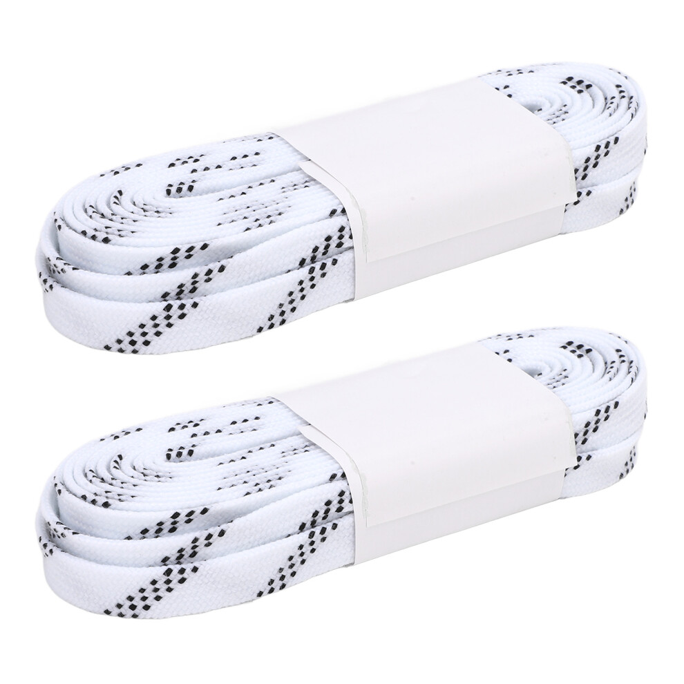 Youth & Senior Hockey Skate Laces Waterproof 2 Pairs Waxed with Molded Tips-image-OPC-PKD8S29-NEW