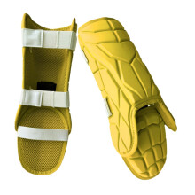 Baseball And Softball Shin Guards for Adults, Compact Yellow Protective Gear for Training, Lightweight and Versatile Design