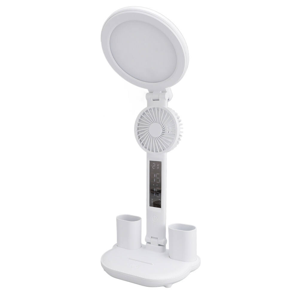 LED Desk Lamp with Fan, 2000mAh, 7W, Adjustable, Foldable, USB