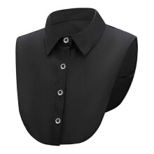 Women's Fake Collar Detachable Collar Blouse Half Shirts False Collarwhite, Black