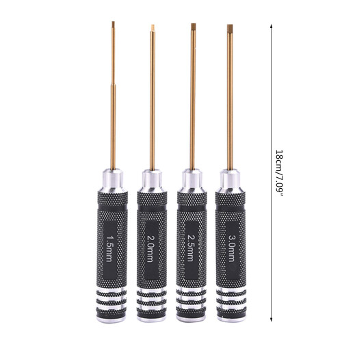 RC Hex Driver Set 4pcs Hex Allen Screwdriver Kit 1.5mm 2.0mm 2