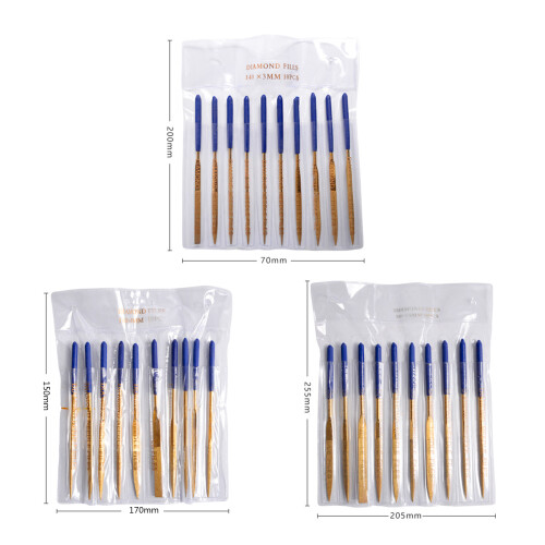 Upgraded Needle File Set 10 Pcs for Titanium Coated Mini-Set 5 2