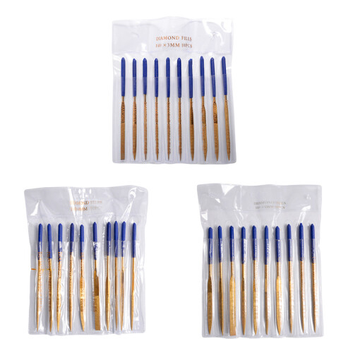 Upgraded Needle File Set 10 Pcs for Titanium Coated Mini-Set 5 1