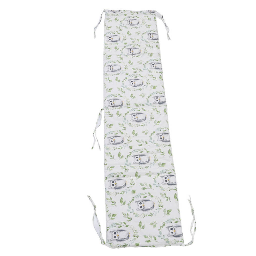 Baby Cot Bumper Safety Protector - Cotton, 131x30cm Owl Pattern
