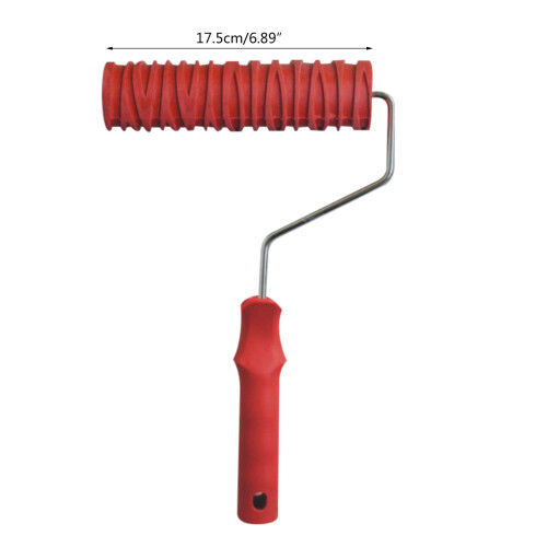 7'' Paint Roller Portable Grain Pattern Paint Rubber Roller Wall 2