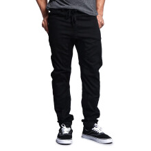 Victorious Men's Joggers Twill Pants JG804 - Black - 4X-Large