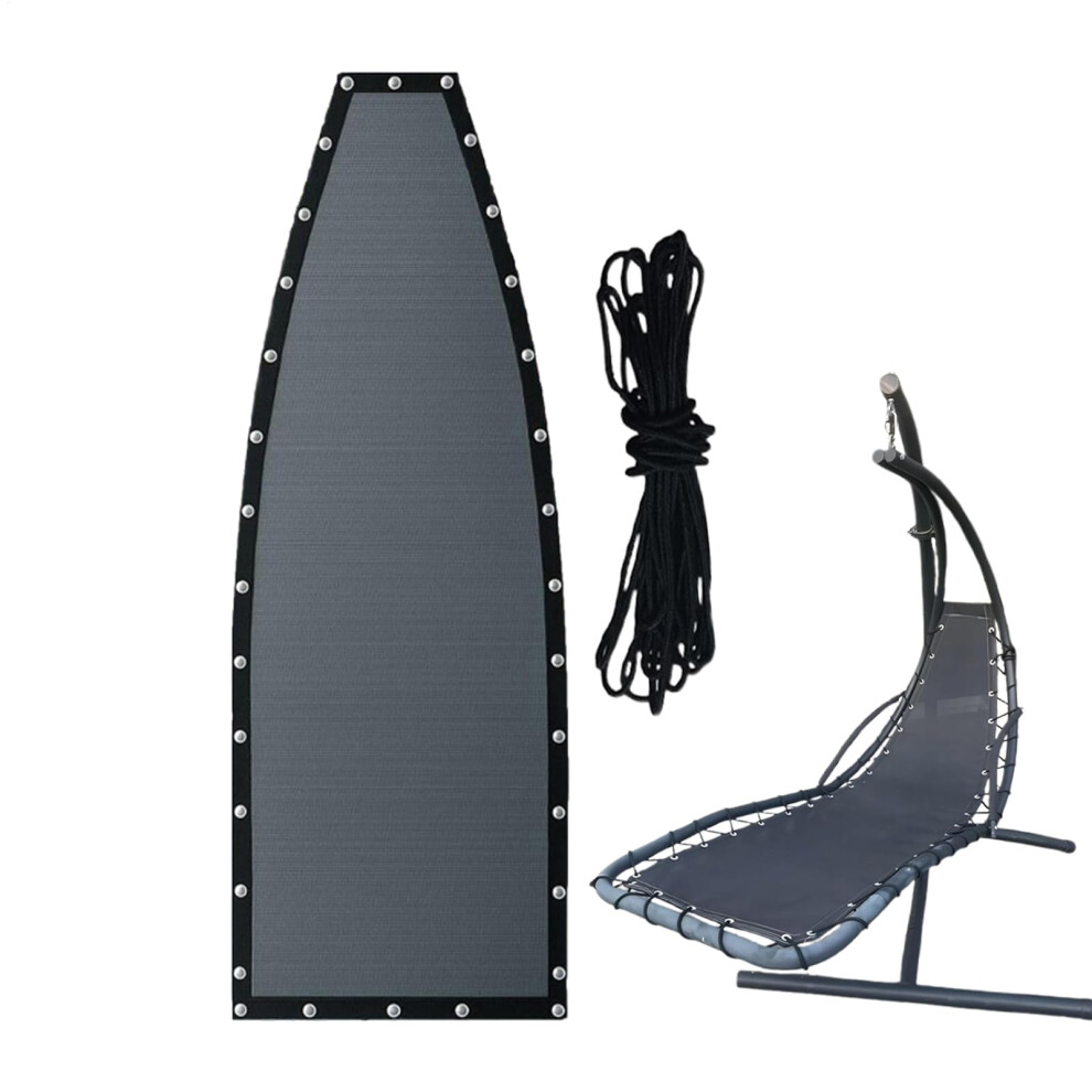 Swing Chair Replacement Cloth - Black Fabric Seat Cover for Garden Swing Chair, Patio, Balcony, Indoor Use with Rope-image-OPC-PKD8VB6-NEW