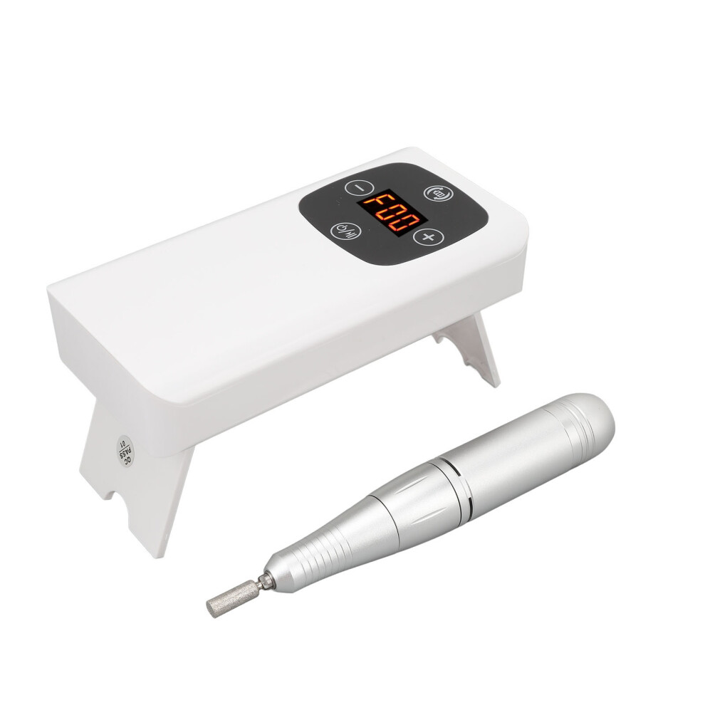 2 in 1 Rechargeable Nail Grinder 45000rpm, 9Pcs Lamp Beads, ABS