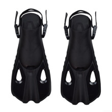 Snorkeling Fin Set L/XL Black with Comfortable Adjustable Fit for Long Distance Swimmers and Divers