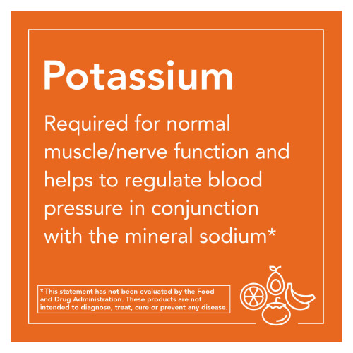 NOW Foods Potassium Gluconate, 99mg - 100 tablets 2