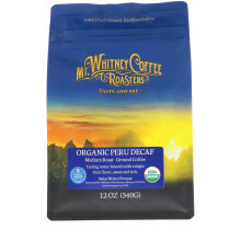 Mt. Whitney Coffee Roasters, Pérou Décaféiné Biologique, Café Moulu, Torréfaction Moyenne, 12 oz (340 g)