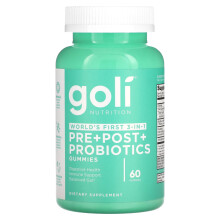 Goli Nutrition, Prébiotiques+Postbiotiques+Probiotiques, 60 Gommes