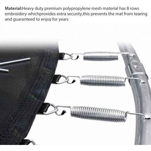 Trampoline Replacement Jump Mat for 14ft Round Trampolines, Includes 84 Buckles, Durable Spring Cover Accessory 1