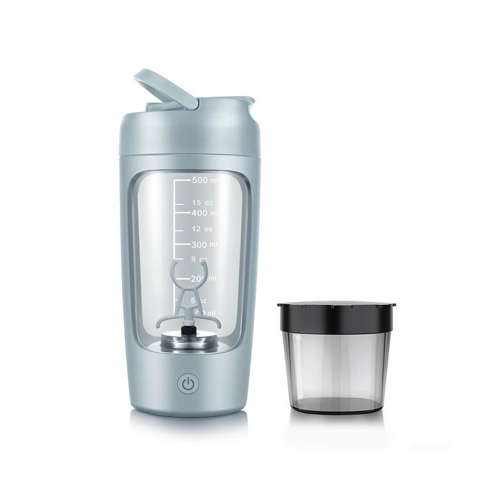 Electric Shaker Cup for Smoothies and Protein Drinks, 20 oz, Black and Blue with Gift Box Packaging