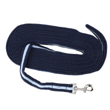 Versatile 8m Navy Blue Polyester Horse Rein for Riding & Obedience Training