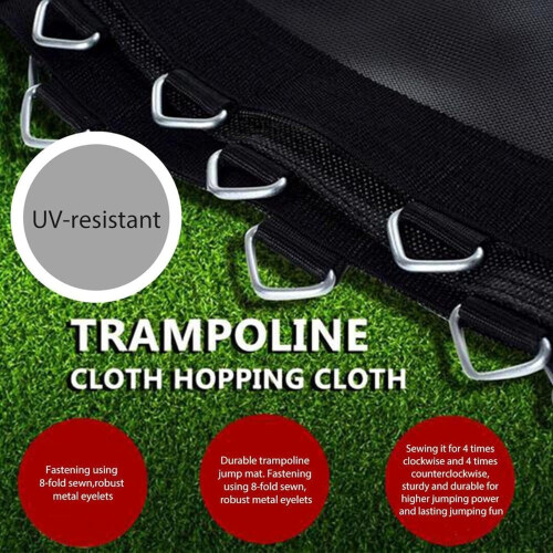 Trampoline Replacement Jump Mat for 6ft Round Frame, Includes 36 Durable Buckles, Black Spring Cover Accessory 2