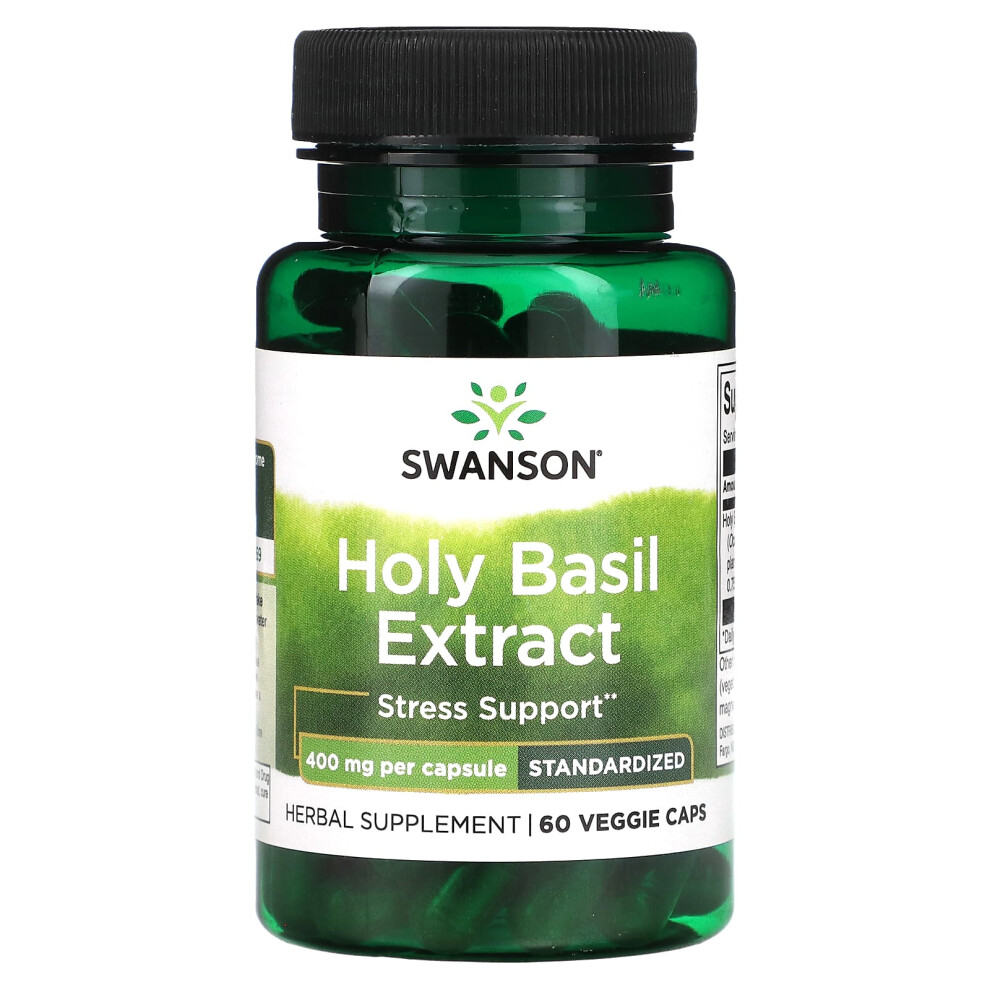 Swanson Holy Basil Extract, 400Mg - 60 Vcaps
