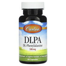 Carlson, DLPA, DL-Phenylalanin, 500 mg, 60 Kapseln