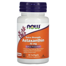 NOW Foods, Extra Stärke Astaxanthin, 10 mg, 30 Weichkapseln