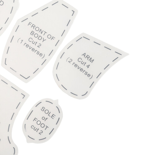 Memory Bear Template Ruler Set, 15 Inch Acrylic Sewing & Quilting Patterns 2