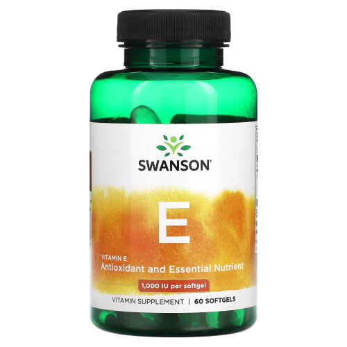 Swanson, Vitamine E, 1 000 UI, 60 Softgels