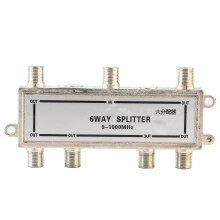 6 Way Coax Cable Splitter 5-1000MHz CATV TV