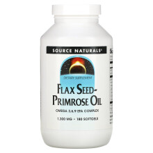 Source Naturals, Huile de Lin et d'Onagre, 1 300 mg, 180 Gélules