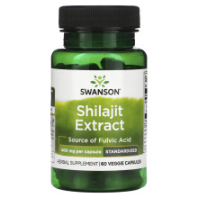 Swanson, Extrait de Shilajit, Standardisé, 400 mg, 60 Gélules Végétales
