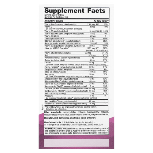 Nordic Naturals Prenatal Multivitamin - 60 tablets 1