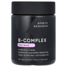 Sports Research, Complexe B, à Base de Plantes, 120 Softgels Végétales