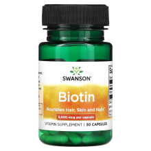 Swanson, Biotine, 5 000 mcg, 30 Gélules
