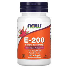 NOW Foods, E-200, 134 mg (200 UI), 100 Softgels