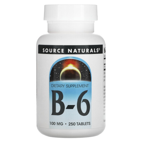 Source Naturals, B-6, 100 mg, 250 Comprimés