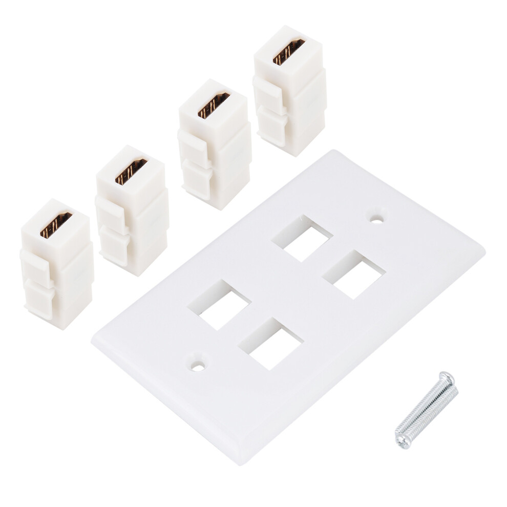 4-Port Buckle Hdmi Coupler Cover Audio Video Hdtv 8320539975924