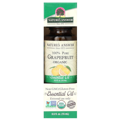 Nature's Answer, 100% Reines Bio-Ätherisches Öl, Grapefruit, 0,5 fl oz (15 ml) 2