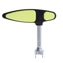 Golf Shoe Spikes Wrench Two-Pin Remover Tool for Universal Shoe Replacement - Black and Green Accessory Tool