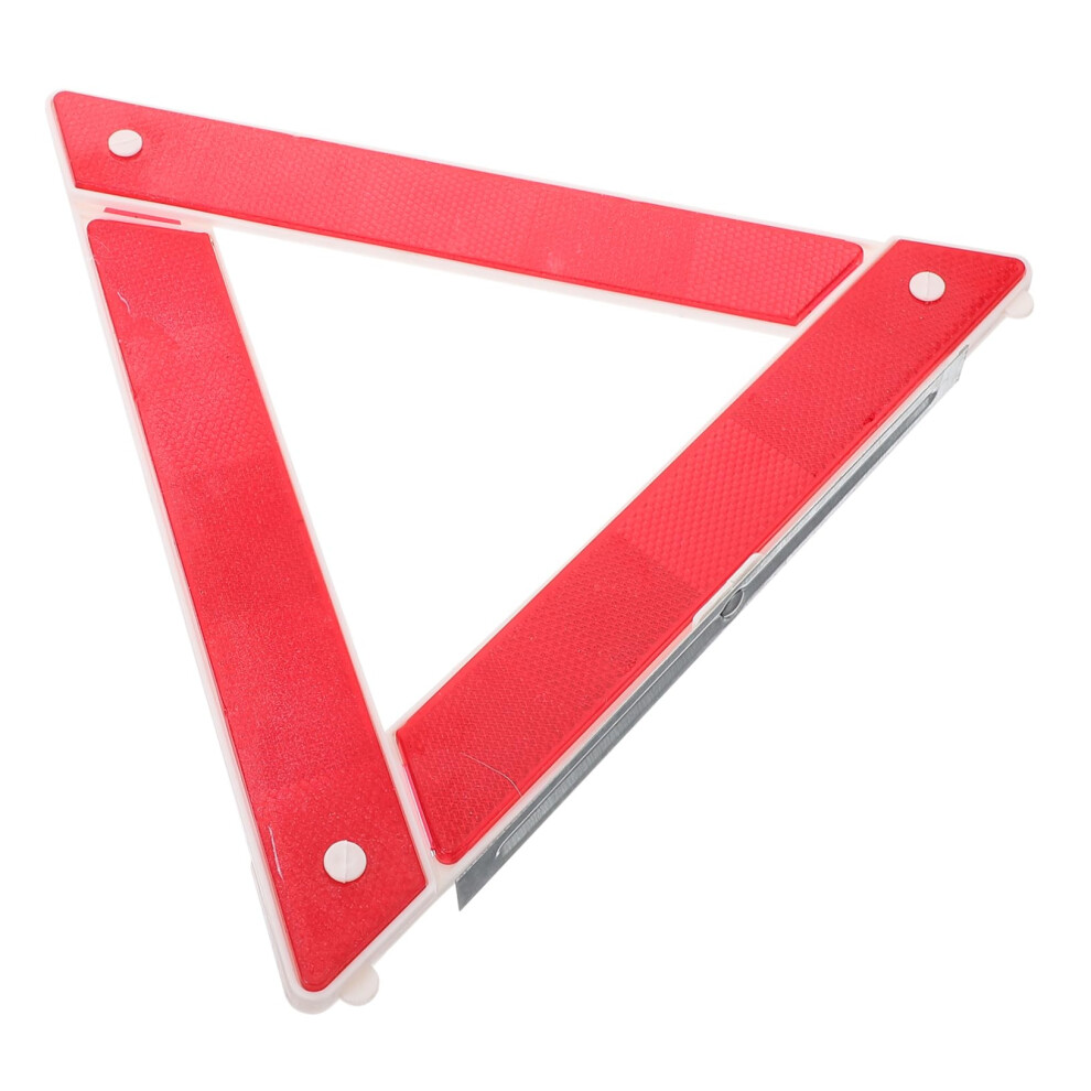 Foldable Reflective Warning Triangle For Emergencies Compact High Visibility Sign Portable Road Safety Reflector For Drivers 9016109712974