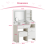 AINPECCA Dressing Table with LED Lights Mirror Vanity 7
