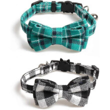 Cat Collar Breakaway with Cute Bow Tie And Bell for Kittens And Some Puppies, Adjustable